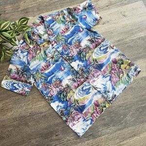 Styled by RJC LTD Mural Print Vintage Hawaiian Shirt Made in Hawaii Size M